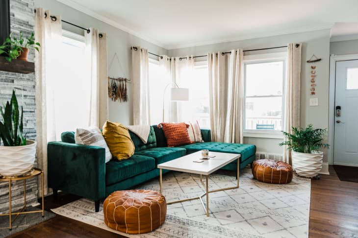 How to Hang Curtains on Corner Windows Apartment Therapy